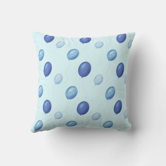 Coussin de pépinière d'éléphant mignon (bleu) (Verso)