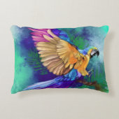 Coussin de perroquet coloré (Devant)