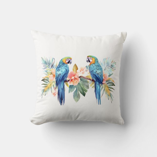 Coussin de perroquet de Macaw Tropical (Recto)