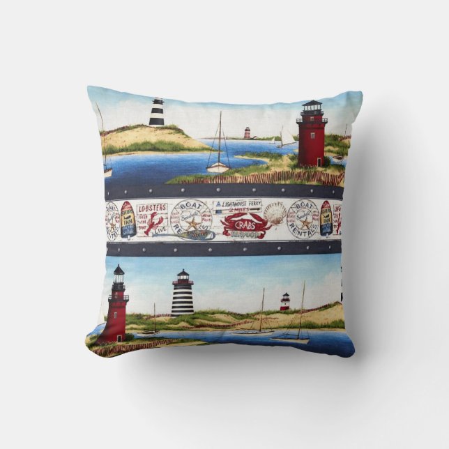 Coussin de phare avec le support bleu (Recto)