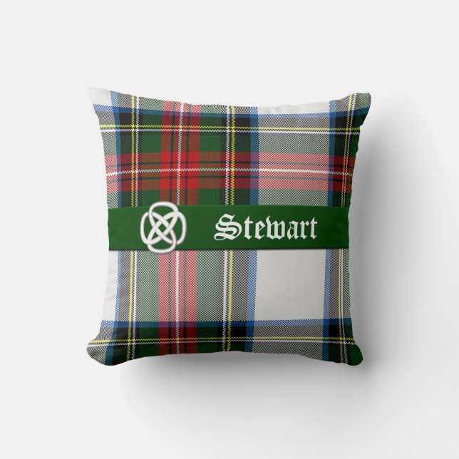 Coussin de plaid de tartan de robe de Stewart (Recto)