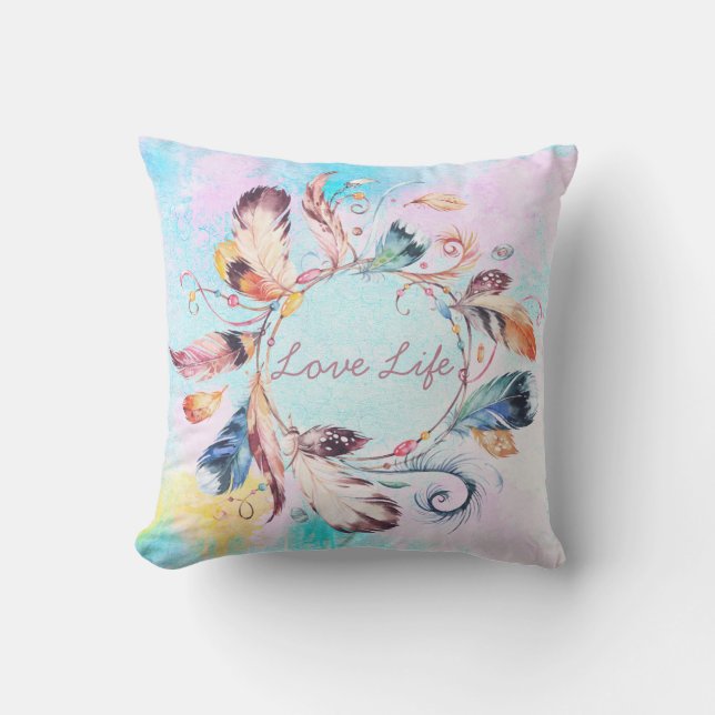 Coussin de plume aquarelle (Recto)