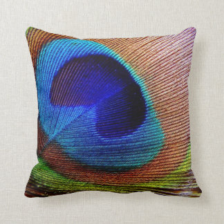 Coussin de plume de paon
