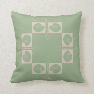 Coussin de pochoir de Lilly de l'eau de Stickley