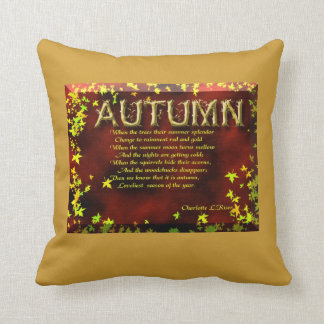 Coussin de poème d'automne