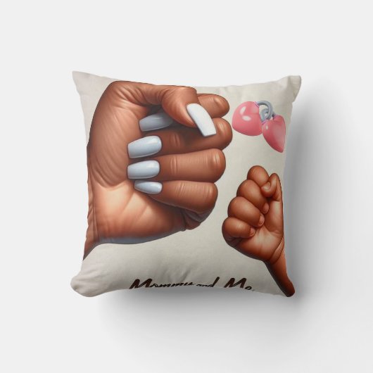 Coussin de Poing de Maman et Bébé – Lien d'Amour M (Recto)