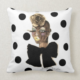 Coussin de point de polka de Haute