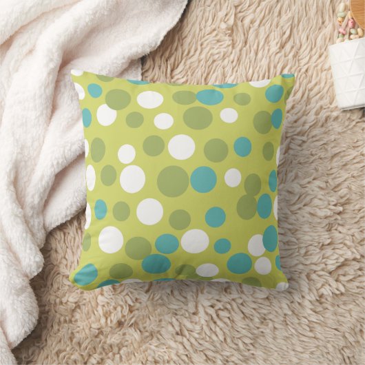 Coussin de points de chaux turquoise (Couverture)
