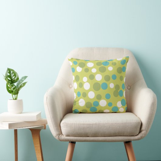 Coussin de points de chaux turquoise (Chaise)
