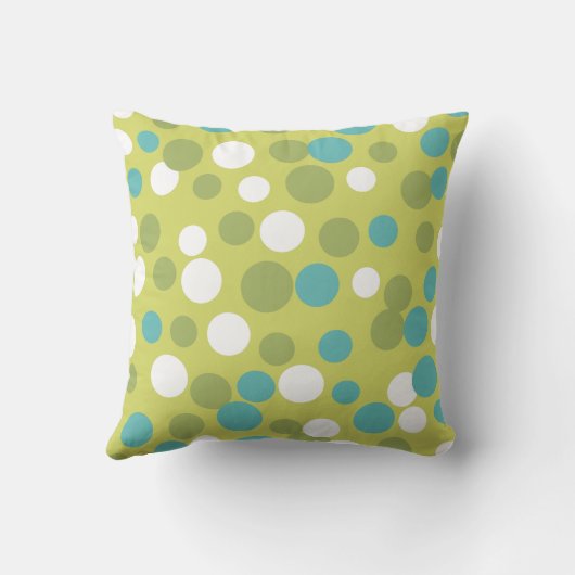 Coussin de points de chaux turquoise (Verso)