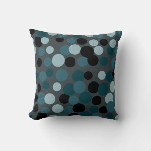 Coussin de points gris bleu