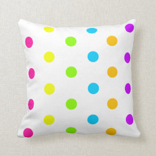 Coussin de points Neon Polka