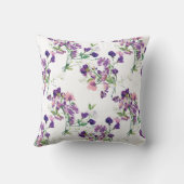 Coussin de pois doux à l'aquarelle monogramme (Verso)