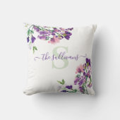 Coussin de pois doux à l'aquarelle monogramme (Recto)