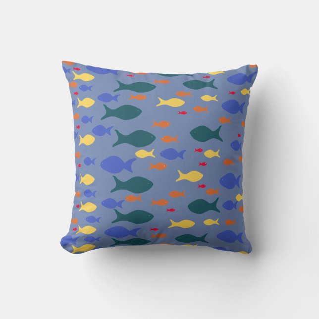 Coussin de poisson coloré Poussin (Recto)