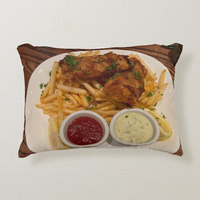 Coussin de poisson et de chips (Devant)