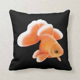 Coussin de poisson rouge de rose des vents de