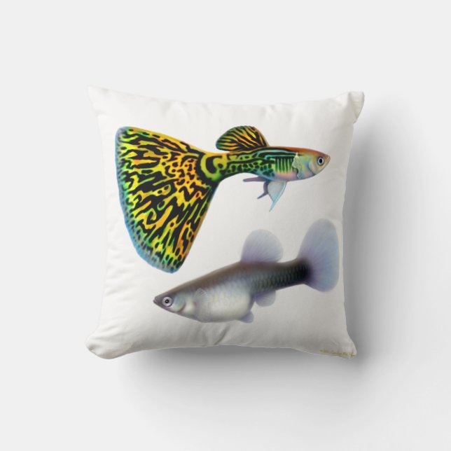 Coussin de poissons de guppy de fantaisie de cobra (Recto)
