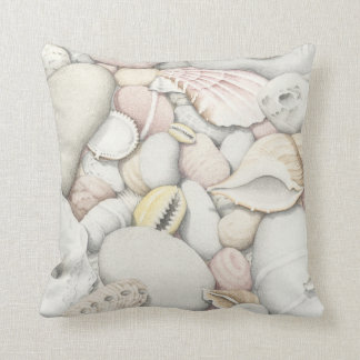 Coussin de polyester de coquilles et de cailloux