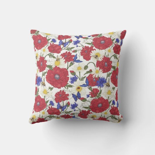 Coussin de Populaire Fleur de prairie (Verso)