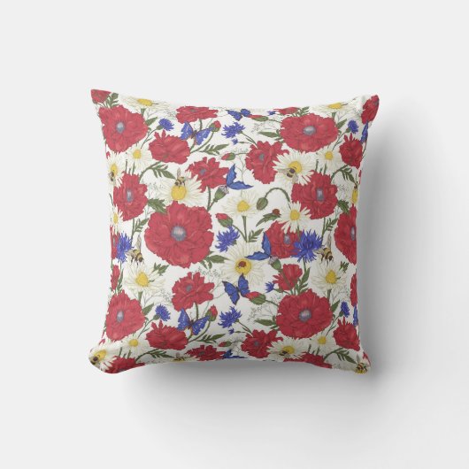 Coussin de Populaire Fleur de prairie (Recto)