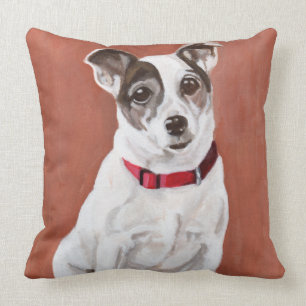 Coussin de portrait de Jack Russell Terrier