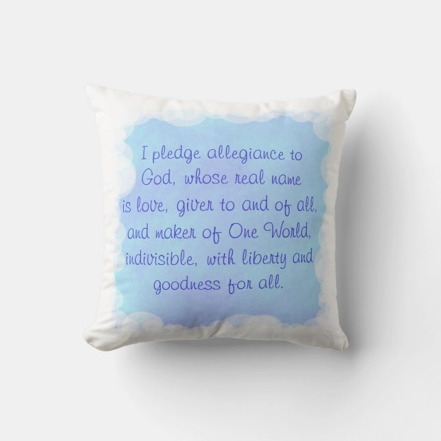 Coussin De Prière Bleue, Oreillers Un Monde Jeter (Recto)