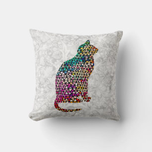 Coussin de profil de chat style verre tendu