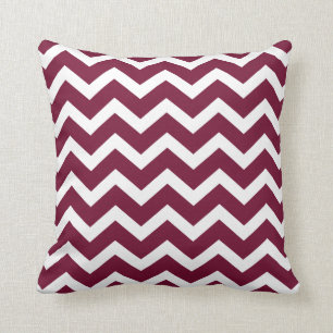 Coussin de rayure de Bourgogne Chevron