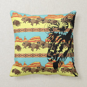 Coussin de rayure de Buffalo de sud-ouest