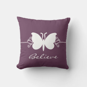 Coussin de remous de papillon d'aubergine