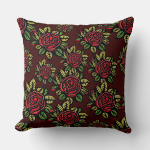 coussin de rose rouge