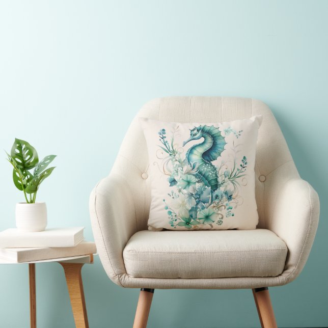 Coussin de Seahorse Turquoise clair (Chaise)