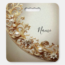 Coussin de siège de stade à motif doré orné