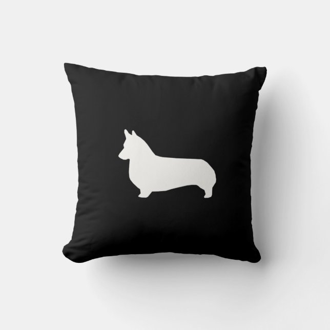 Coussin de silhouette de corgi - conception (Recto)