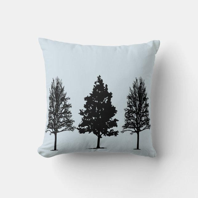 Coussin de silhouette de l'arbre (Recto)