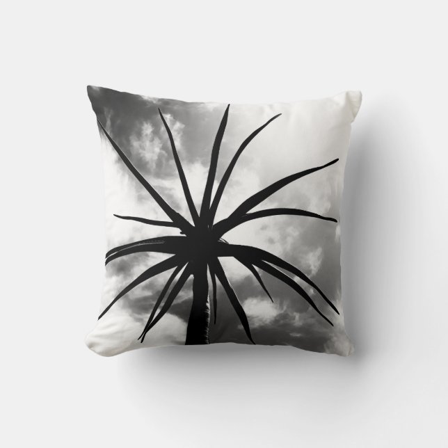 Coussin de silhouette de plante de palmier succule (Recto)