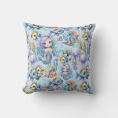 Coussin de sirène bleu mûre (Recto)