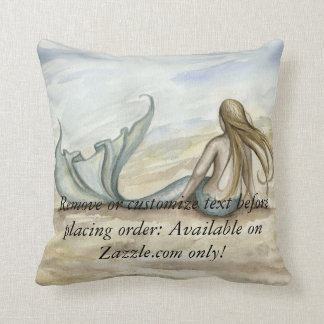 Coussin de sirène de bord de la mer de Camille