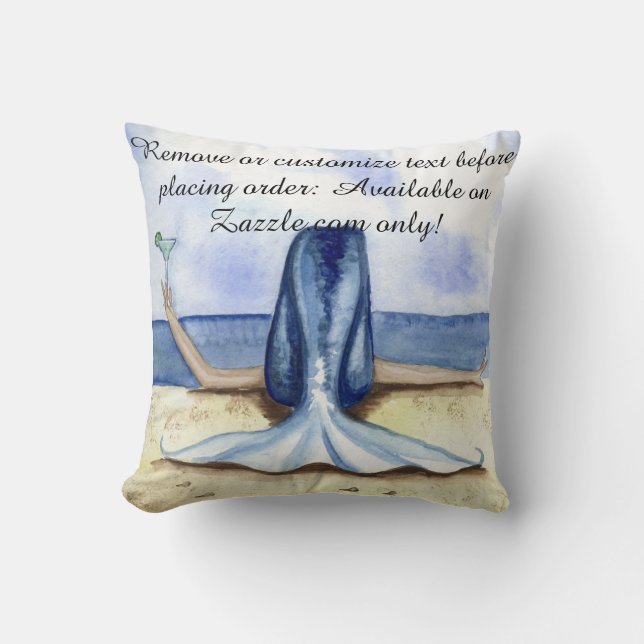 Coussin de sirène de margarita de plage de Camille (Recto)