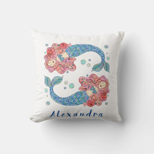 Coussin de sirène personnalisé (Recto)