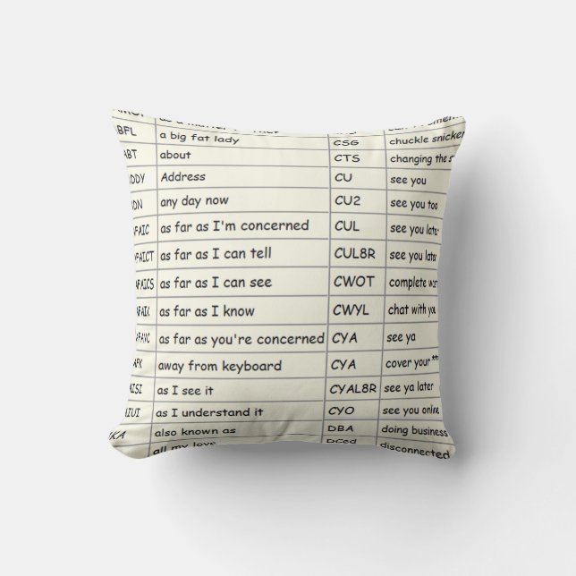 Coussin de SMS (Recto)