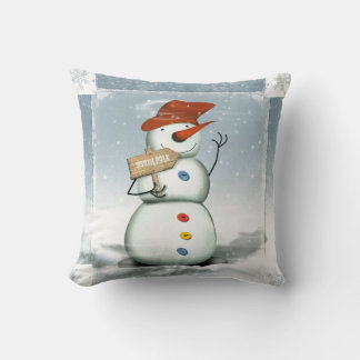 Coussin de Snowman du Pôle Nord