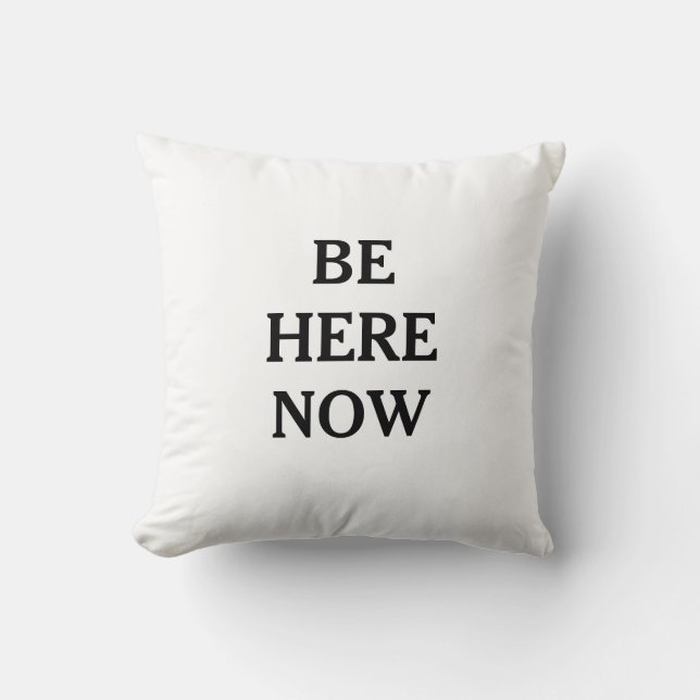 Coussin de sol mindfulness « Soyez ici maintenant  (Recto)