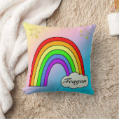 Coussin de souvenir de bébé d'arc-en-ciel (Couverture)
