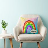 Coussin de souvenir de bébé d'arc-en-ciel (Chaise)