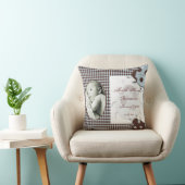 Coussin de souvenir de bébé de coccinelle de brun (Chaise)