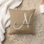 Coussin de souvenir de famille de monogramme de (Couverture)