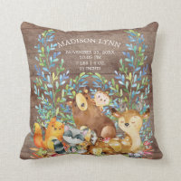 Coussin de stat de naissance de garçon de fille
