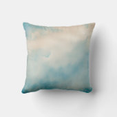 Coussin de style aquarelle Blue Bunny Garden (Verso)